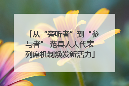 从“旁听者”到“参与者” 范县人大代表列席机制焕发新活力