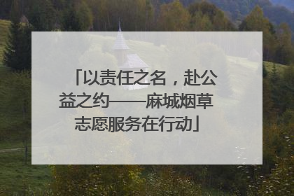 以责任之名，赴公益之约——麻城烟草志愿服务在行动