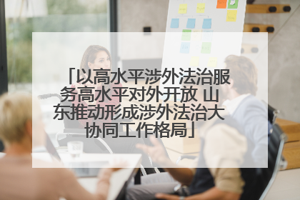 以高水平涉外法治服务高水平对外开放 山东推动形成涉外法治大协同工作格局
