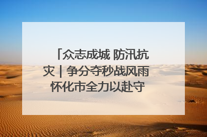众志成城 防汛抗灾｜争分夺秒战风雨 怀化市全力以赴守护人民群众安全