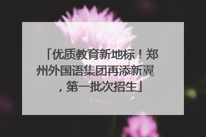 优质教育新地标！郑州外国语集团再添新翼，第一批次招生