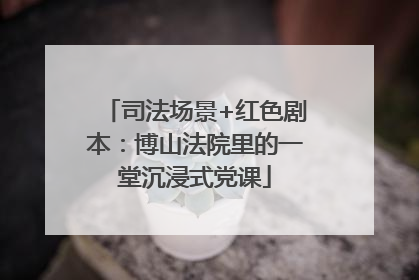司法场景+红色剧本：博山法院里的一堂沉浸式党课