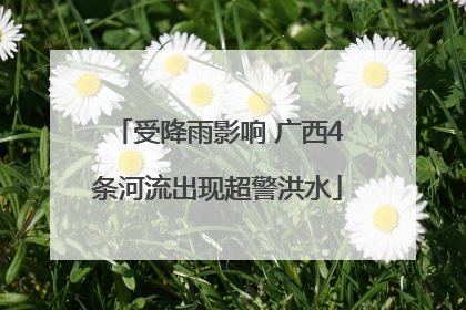 受降雨影响 广西4条河流出现超警洪水