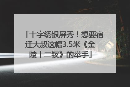 十字绣银屏秀！想要宿迁大叔这幅3.5米《金陵十二钗》的举手