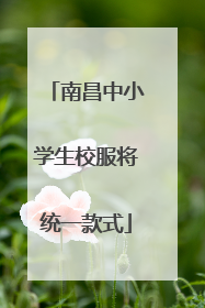 南昌中小学生校服将统一款式
