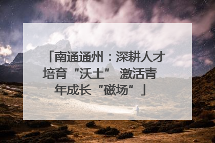 南通通州：深耕人才培育“沃土” 激活青年成长“磁场”