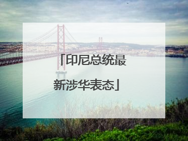 印尼总统最新涉华表态