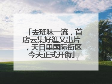去班味一流，首店云集好逛又出片，天目里国际街区今天正式开街