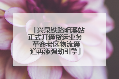 兴泉铁路明溪站正式开通货运业务 革命老区物流通道再添强劲引擎