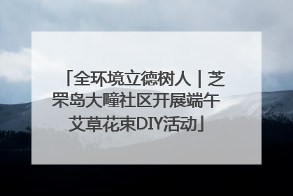全环境立德树人｜芝罘岛大疃社区开展端午艾草花束DIY活动