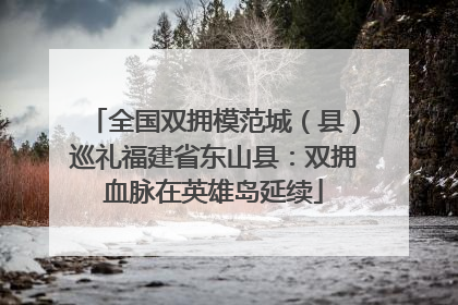 全国双拥模范城（县）巡礼福建省东山县：双拥血脉在英雄岛延续
