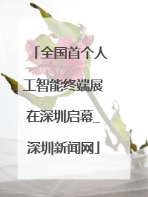 全国首个人工智能终端展在深圳启幕_深圳新闻网