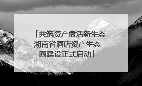 共筑资产盘活新生态 湖南省酒店资产生态圈建设正式启动