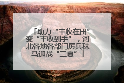 助力“丰收在田”变“丰收到手”，河北各地各部门厉兵秣马迎战“三夏”