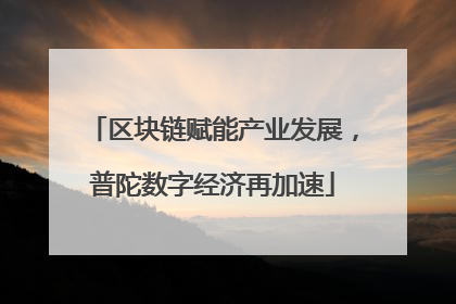 区块链赋能产业发展，普陀数字经济再加速
