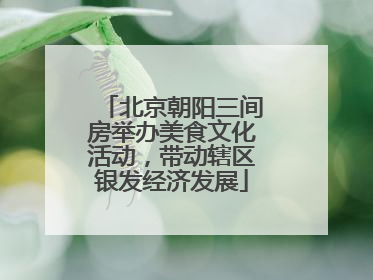 北京朝阳三间房举办美食文化活动，带动辖区银发经济发展