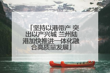 坚持以港带产 突出以产兴城 兰州陆港加快推进一体化融合高质量发展