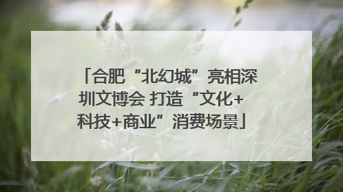 合肥“北幻城”亮相深圳文博会 打造“文化+科技+商业”消费场景