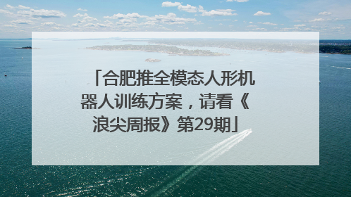 合肥推全模态人形机器人训练方案，请看《浪尖周报》第29期