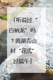 听说过“百衲龙”吗？黄湖青山村“花式”过端午
