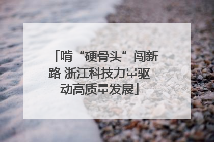 啃“硬骨头”闯新路 浙江科技力量驱动高质量发展