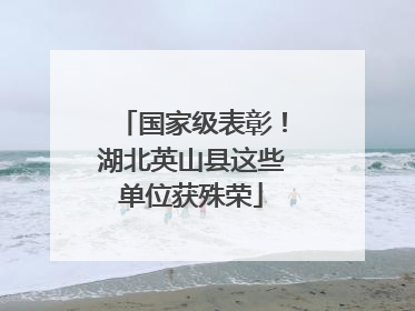 国家级表彰！湖北英山县这些单位获殊荣