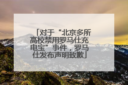 对于“北京多所高校禁用罗马仕充电宝”事件，罗马仕发布声明致歉