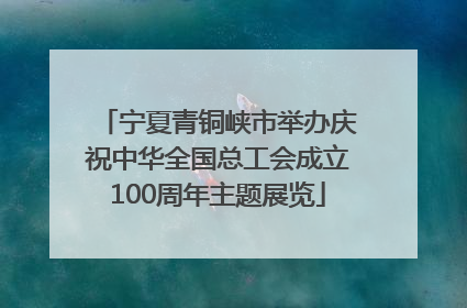 宁夏青铜峡市举办庆祝中华全国总工会成立100周年主题展览