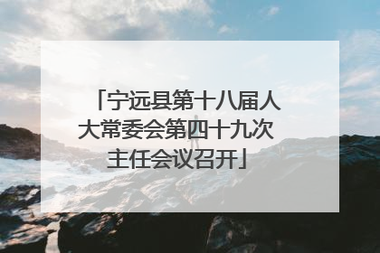 宁远县第十八届人大常委会第四十九次主任会议召开