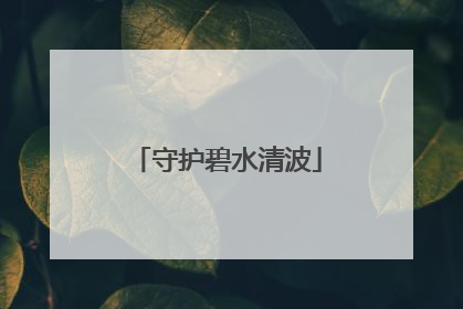守护碧水清波