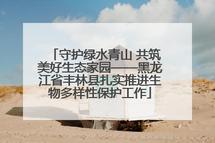 守护绿水青山 共筑美好生态家园——黑龙江省丰林县扎实推进生物多样性保护工作