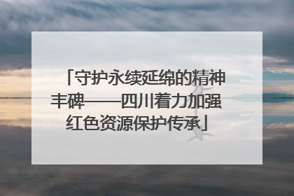 守护永续延绵的精神丰碑——四川着力加强红色资源保护传承