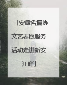 安徽省摄协文艺志愿服务活动走进新安江畔
