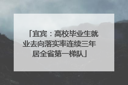 宜宾：高校毕业生就业去向落实率连续三年居全省第一梯队