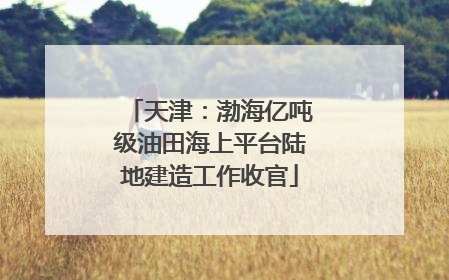 天津：渤海亿吨级油田海上平台陆地建造工作收官