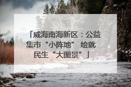 威海南海新区：公益集市“小阵地” 绘就民生“大图景”