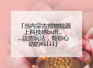 当内蒙古博物院遇上科技感buff……这些玩法，有你心动的吗↓↓↓