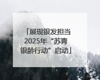 展现银发担当 2025年“苏青银龄行动”启动