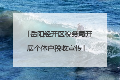 岳阳经开区税务局开展个体户税收宣传