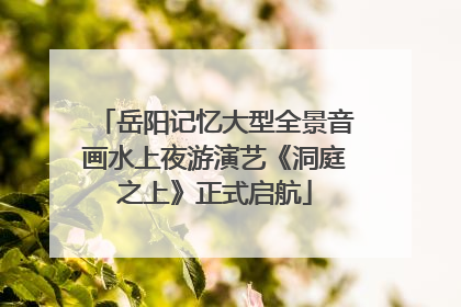 岳阳记忆大型全景音画水上夜游演艺《洞庭之上》正式启航