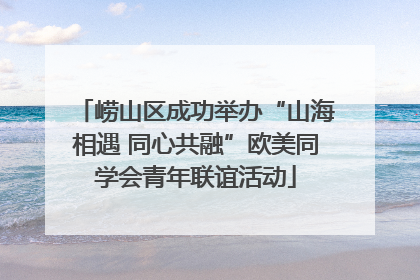 崂山区成功举办“山海相遇 同心共融”欧美同学会青年联谊活动
