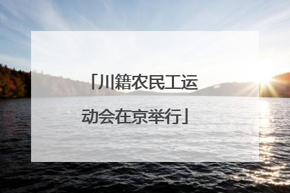 川籍农民工运动会在京举行