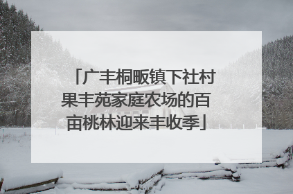 广丰桐畈镇下社村果丰苑家庭农场的百亩桃林迎来丰收季