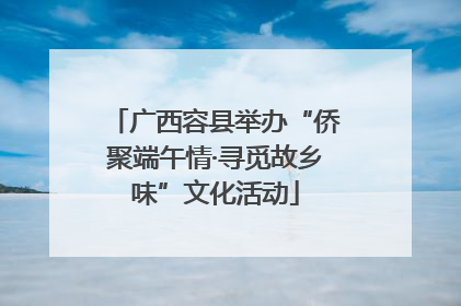 广西容县举办“侨聚端午情·寻觅故乡味”文化活动