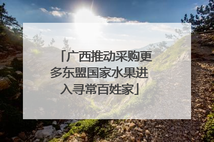 广西推动采购更多东盟国家水果进入寻常百姓家