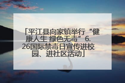 平江县向家镇举行“健康人生 绿色无毒”6.26国际禁毒日宣传进校园、进社区活动