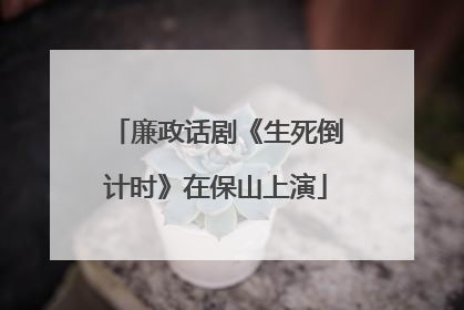 廉政话剧《生死倒计时》在保山上演