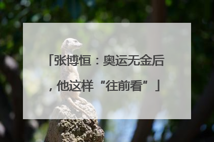 张博恒：奥运无金后，他这样“往前看”