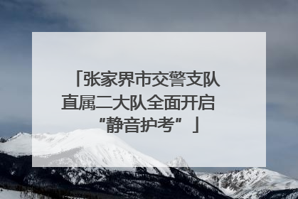 张家界市交警支队直属二大队全面开启“静音护考”