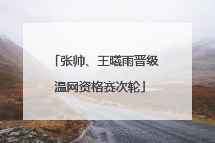 张帅、王曦雨晋级温网资格赛次轮